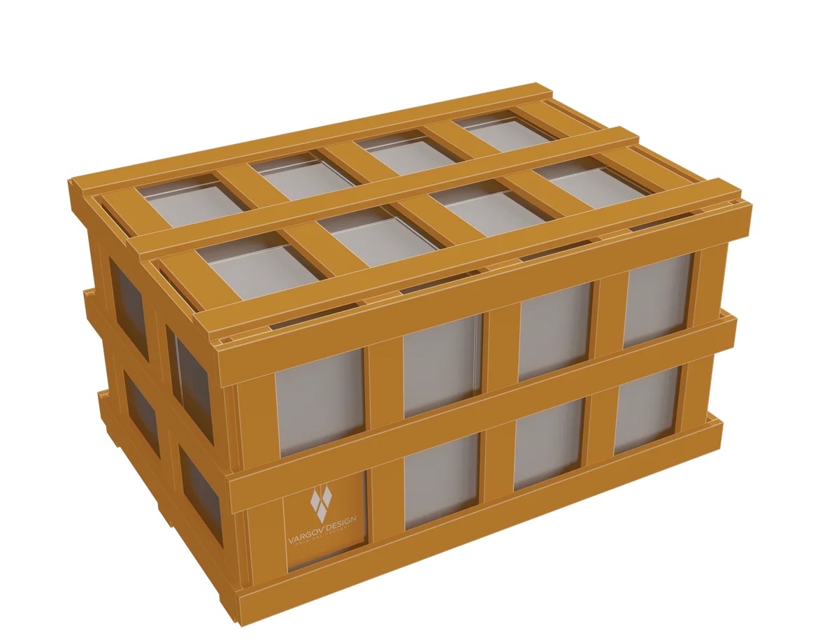 Timber crating built around the Vargov®Design box